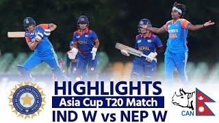 IND W vs NEP W Highlights India vs Nepal Asia Cup Highlights  Full Match Highlights [upl. by Gwyn130]