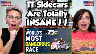 American Couple Reacts ISLE OF MAN TT SIDECAR RACE FIRST TIME EVER REACTION INSANE [upl. by Cedric]