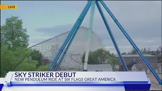 Six Flags Sky Striker Debut [upl. by Yecaj]