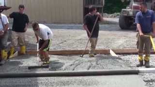 Concrete Spin Screed used by amateurs for their first pour [upl. by Gittle945]