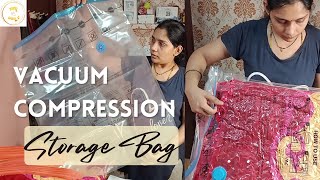 ಈ ಕವರ್ ಅಲ್ಲಿ ಇಷ್ಟೆಲ್ಲಾ ಬಟ್ಟೆ ಇಡಬಹುದಾ😯vacuum compression storage bag  Non Sponsored NimmaChappale [upl. by Sinnek]