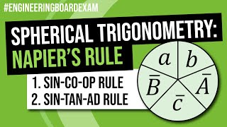 How to solve a spherical triangle using napiers rule 2020 [upl. by Bunns]