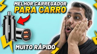 😱🚗 o MELHOR CARREGADOR TURBO para CARRO Carregador Veicular Baseus 30W com Carregamento RÁPIDO [upl. by Gena632]