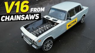 Chainsaw V16 swapped Lada  first drive [upl. by Erastes]