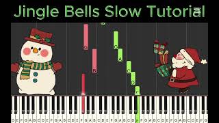 Synthesia piano slow tutorial  Jingle Bells [upl. by Nrehtac]