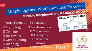 Morphology and Word Formation Processes Morpheme and its classification Morphology In Comskill [upl. by Llenol]