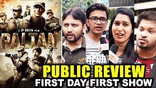 PALTAN movie PUBLIC REVIEW  First Day First Show  Arjun Rampal Gurmeet Choudhary [upl. by Yokum]