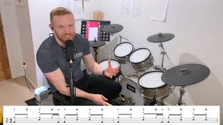 How to Play The Drum Beat From quotBitter Sweet Symphonyquot by The Verve [upl. by Attehcnoc]