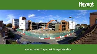 Demolition of Bulbeck Road multi story car park in Havant [upl. by Arah]