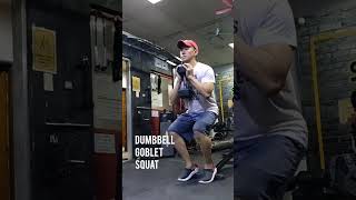 Dumbbell goblet squat foryou motivation fitnessmotivation workout tutorial [upl. by Gnouhc749]