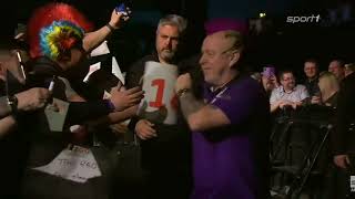 Peter Wright first Walk on as Number 1 of the world  Premier League Night 5 [upl. by Nerreg]