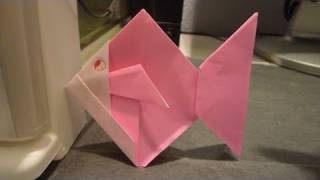 How to make Cute Easy Gold Fish Origami きんぎょ金魚折り紙 Pez de Colores 金鱼 Siprin [upl. by Richel807]