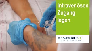 Einen intravenösen Zugang legen  Einblick in die Pflegeausbildung der St Elisabeth Gruppe [upl. by Aslehc]