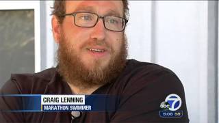 Craig Lenning Farallon Islands Swim ABC7 interview [upl. by Anotyal]