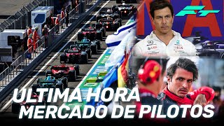 ¡¡ULTIMA HORA MERCADO de PILOTOS MERCEDES DECIDE ALONSO ALBON CHECO VETTELy DESTINO de SAINZ [upl. by Eidnarb]