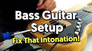 How To Easily Setup Your Bass Guitar Intonation and fix all those tuning problems [upl. by Pell]