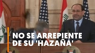 IRAK20 ANIVERSARIO El ZAPATAZO a BUSH recordado por el PERIODISTA que se lo LANZÓ  RTVE Noticias [upl. by Llerrud]