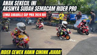 Seperti MotoGP‼️ Balap Mini GP Pocket Bike LENKA Shaquille Pembalap Cilik Lucu Juaranya Cewe⁉️ [upl. by Trembly]