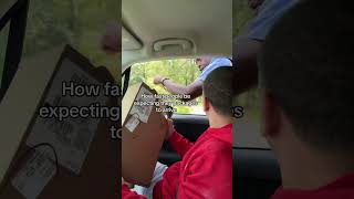 Delivery man delivers a package to people in a moving car [upl. by Annavaj770]