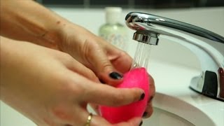 How To Use a Beautyblender Sponge  Beauty How To [upl. by Yeo899]