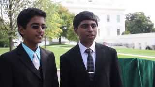 Scripps National Spelling Bee 2014 winners visit White House [upl. by Laro]