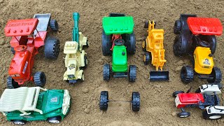 बच्चों aaj mini tractor aur bhot c गाड़ियां कीचड़ me फस gayi  Krishna toy [upl. by De550]