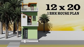 12 BY 20 HOUSE PLAN  12X20 DUPLEXHOUSE DESIGN  1220 MAKAN KA NAKSHA [upl. by Beverlie75]