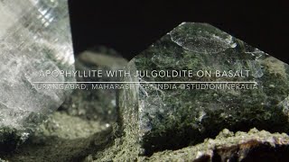 Apophyllite with Julgoldite StudioMineralia [upl. by Ecinad]