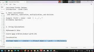 Calculated Fields Basic Fields String Concatenation fields  Hindi Class [upl. by Gordan]