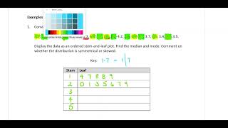 Yr 9 core Data 6  Stem and Leaf plots [upl. by Ramar791]