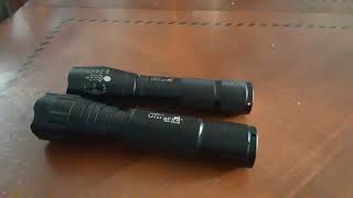 Ultrafire Flashlight Review and comparison [upl. by Leopoldeen]