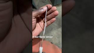 Bad flame sensor hvac furnace hvacmaintenance bluecollar diy commercial makeup boiler [upl. by Greenwald654]