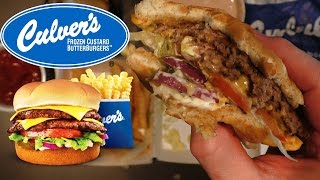 ASMR Eating Culvers Double Butterburger® Deluxe with Fries [upl. by Yorick]