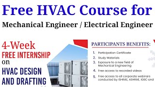 Free HVAC Course for Mechanical EngineerElectrical Engineer [upl. by Lerat610]