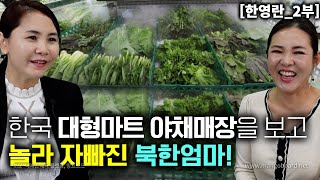 한영란2부 한국 대형마트 야채 매장을 보고 놀라 자빠진 북한엄마 왜 다 삶냐 [upl. by Christen421]