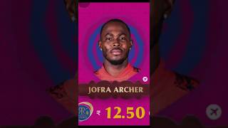 IPL team crickets jofra Archer cricket ipl cricketlover today new 2025 [upl. by Jaela]