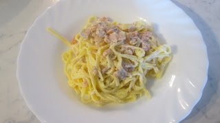 Receta Pasta con salmon ahumado [upl. by Keiko]