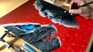 Drawing Godzilla vs Kong  Timelapse  Artology [upl. by Grey124]