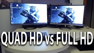 Quad HD vs Full HD  Confronto tra Risoluzioni  1080p vs 1440p [upl. by Haleak]