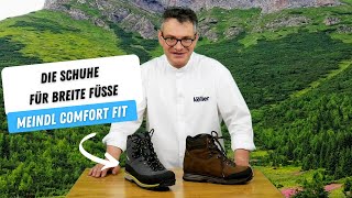 Wanderschuhe für sehr breite Füße  Die Meindl Comfort Fit Serie hilft [upl. by Kielty395]