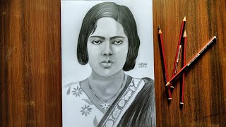 Pritilata Waddedar Drawingপ্রীতিলতা ওয়াদ্দেদার [upl. by Amanda226]