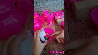 Pink kitchen toy set kitchenwareset toys unboxing tinyfoodset oddlysatisfying pinkkitchenset [upl. by Aikram]