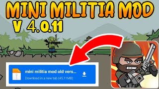 Mini Militia Mod V 4011 Mini Militia versi Lama Bisa Mabar  Gass Download [upl. by Thayer]