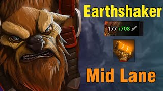 Perfect Earthshaker Mid 0 Deaths Massive Damage  737d Dota 2 [upl. by Groscr]