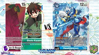 DIGIMON TCG Local match Mother Hybrid Black vs Hexeblaumon Blue  TEA COFFEE AND GAMES [upl. by Euqinwahs532]