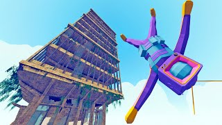 DANGEROUS FALL FROM POSTAPOCALYPTIC BUILDING  TABS  Totally Accurate Battle Simulator [upl. by Amando]