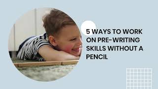 Pre Writing Activities for Preschoolers [upl. by Grindle]