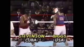 Teófilo Stevenson CUB vs Tyrell Biggs USA 1984 USCuba Duals 91kg [upl. by Bertsche]