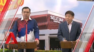 Khaw Boon Wan and Anthony Loke hold press conference at Seletar Airport [upl. by Alley209]