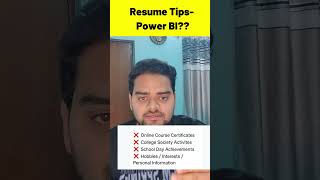 Resume Tips  Power BI powerbi learnwidgiggs [upl. by Kasey922]